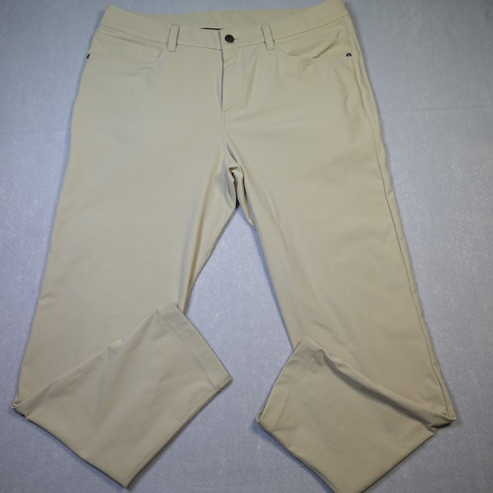 Lululemon Pants Mens 34 Beige Commission Classic Fit Elastomultiester Golf Chino